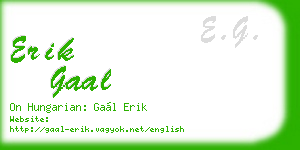 erik gaal business card